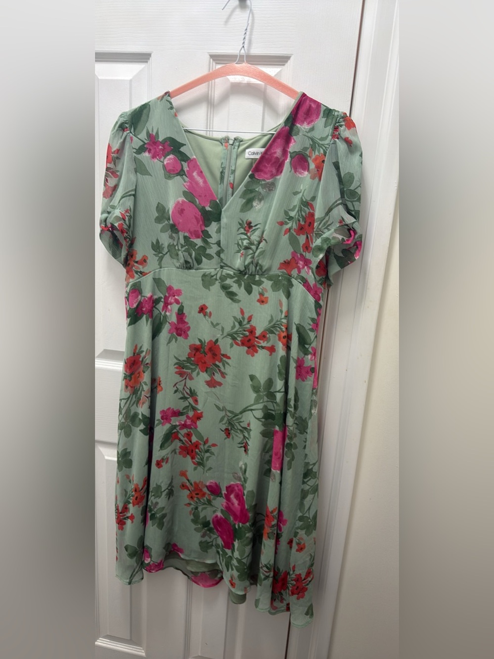 Calvin Klein Soft Mint Green Slip Dress